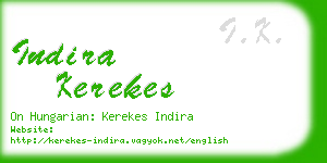 indira kerekes business card